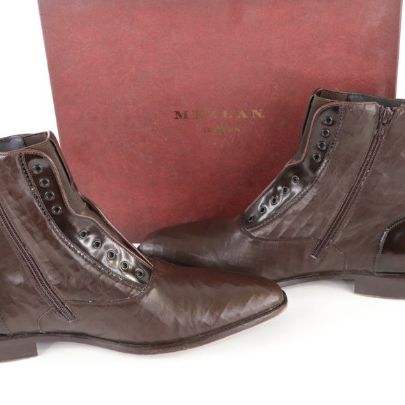 Mezlan Mercato Cordovan Leather Dress Boots Brown main image 7